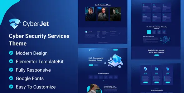 CyberJet – Web Security Elementor Template Kit
